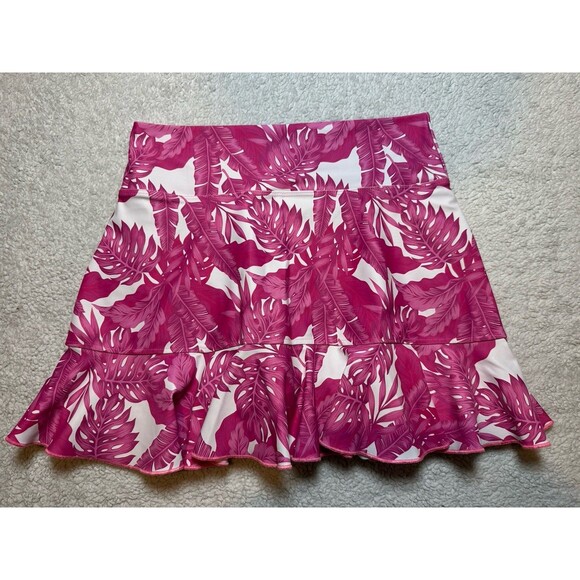 Tina + Jenna Skort Womens Size S Pink Tropical Tennis Golf Pickleball - Picture 5 of 7